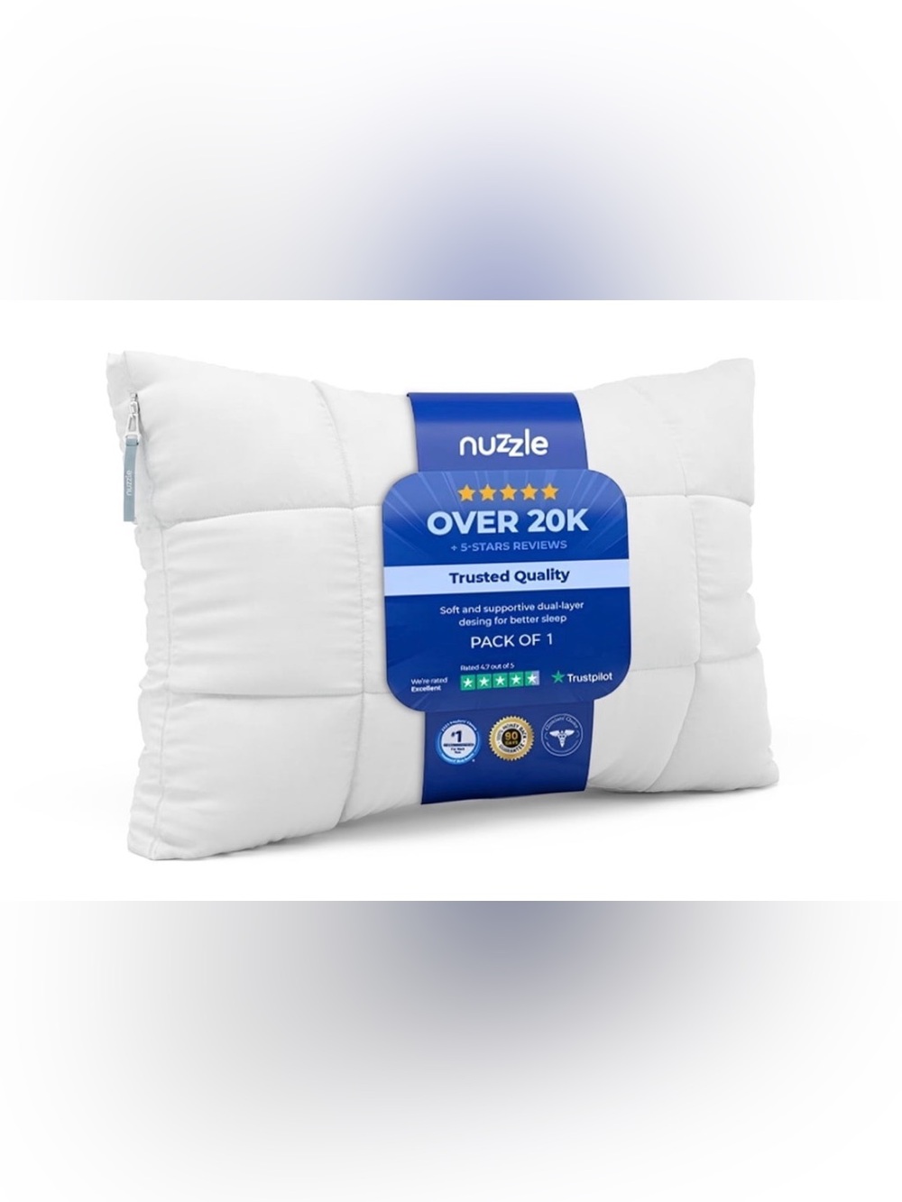 Adjustable Queen Size Pillow – 3-in-1 Customizable Firm Loft